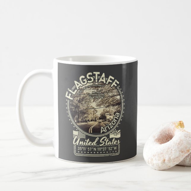 MUG FLAGSTAFF - ETAT D'ARIZONA (Avec donut)