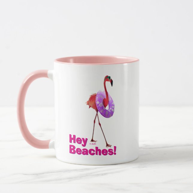 Mug Flamant rose avec tube intérieur (Gauche)