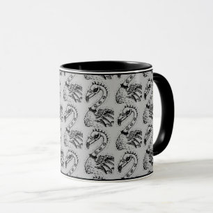 MUG FLAMANT ROSE DE ROCKER GOTH PUNK, HAULEURS, CHEVEU