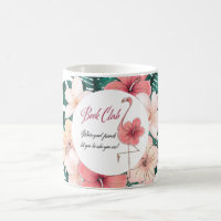 Flamant rose de rose de club de lecture d'amis