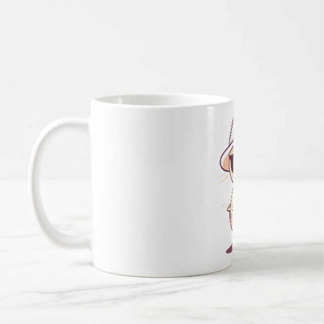 Mug Flamant rose Delight : Design graphique de style K (Gauche)