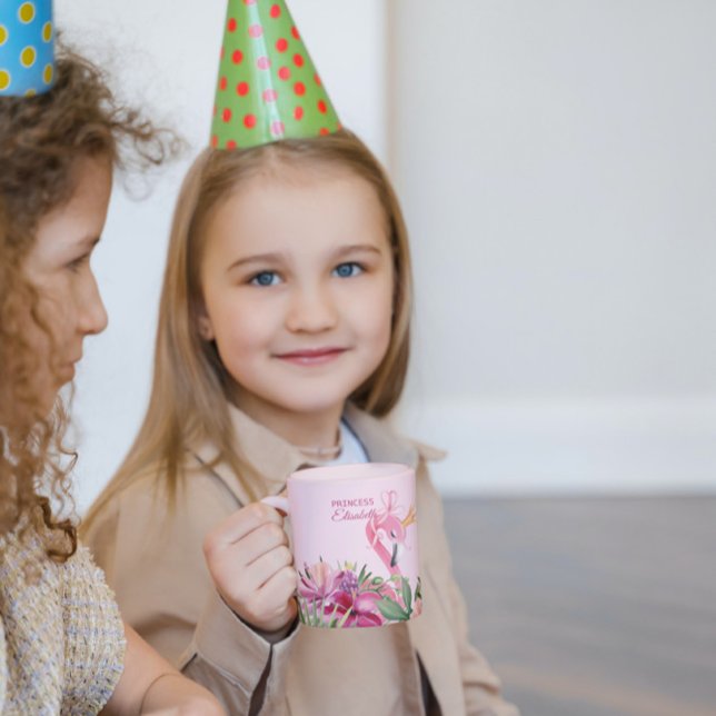 Mug Flamant rose Et Fleurs Roses (Créateur téléchargé)