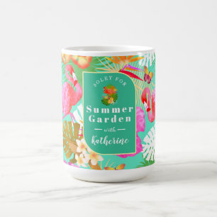 Mug Flamant rose Garden Turquoise