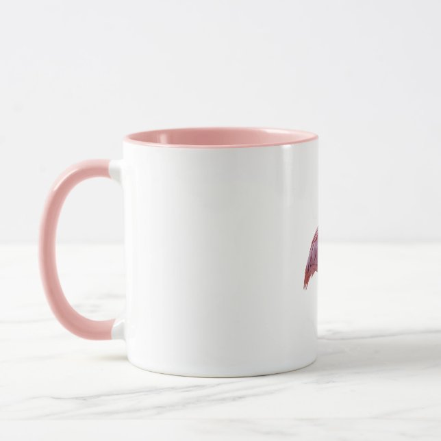 Mug Flamant rose géométrique (Gauche)