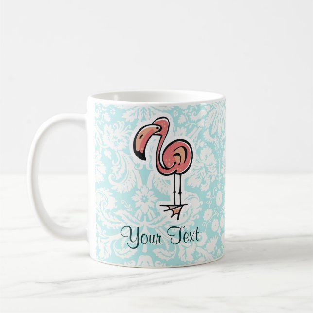 Mug Flamant rose mignon de bande dessinée (Gauche)