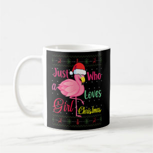 Mug Flamant rose Personnalisé Juste Une Fille Qui Aime