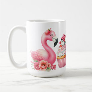 Mug Flamant rose VALENTINE ROSE AVEC CUPCAGE DE POISSO