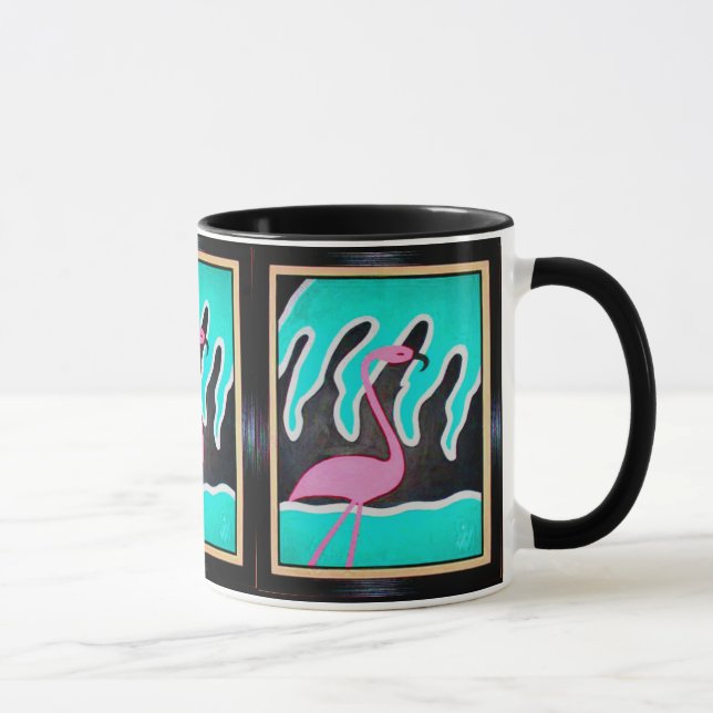 Mug Flamants roses d'art déco (Droite)