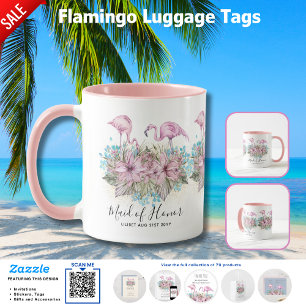 Mug FLAMANTS ROSES de cadeaux de la fête de la mariée