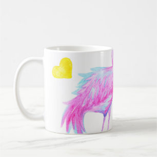 Mug Flamants roses gracieux : aquarelle romance