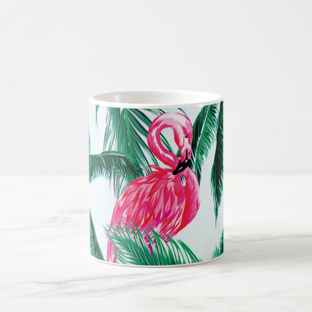 Mug Flamants roses Sous Les Palmiers Dans La Jungle D' (Centre)