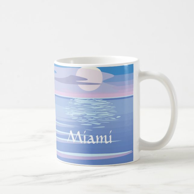 Mug Flamants roses sur la plage - Miami (Droite)
