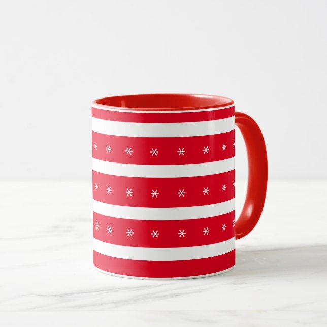 Mug Flambeaux rouges et blancs (Devant droit)