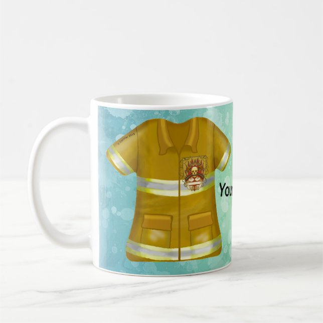 Mug Flames Shield Firefighter (Gauche)