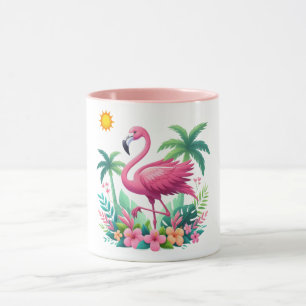 Mug Flamingo rose tropicale/Floride
