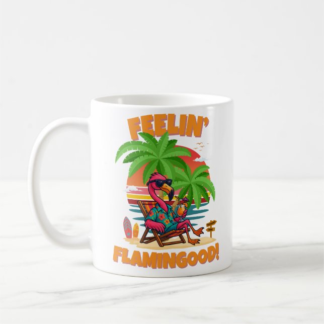 Mug Flamingood Flamant rose amusant Feelin Design été (Gauche)