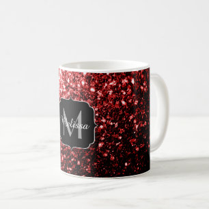 Mug Flamme rouge foncé Parties scintillant scintille G