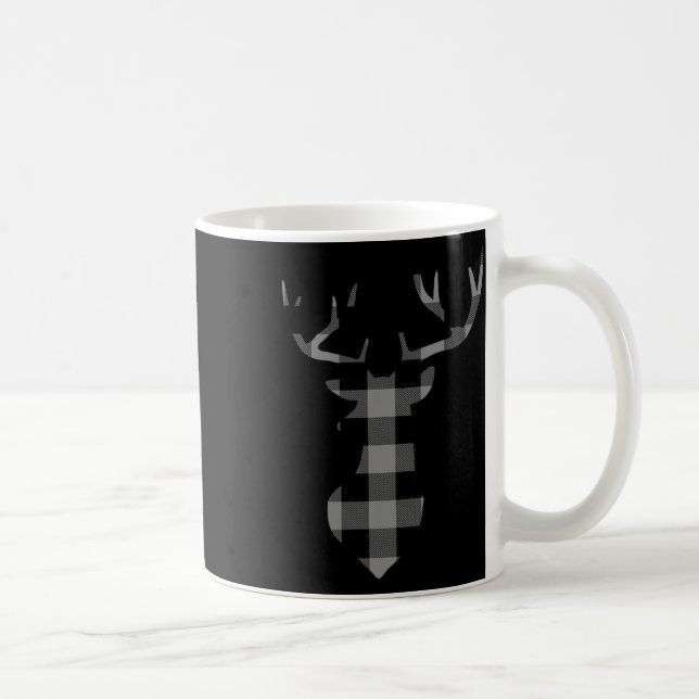 Mug Flannelle Plaid De Buffle Gris Et Noir Christmas D (Droite)