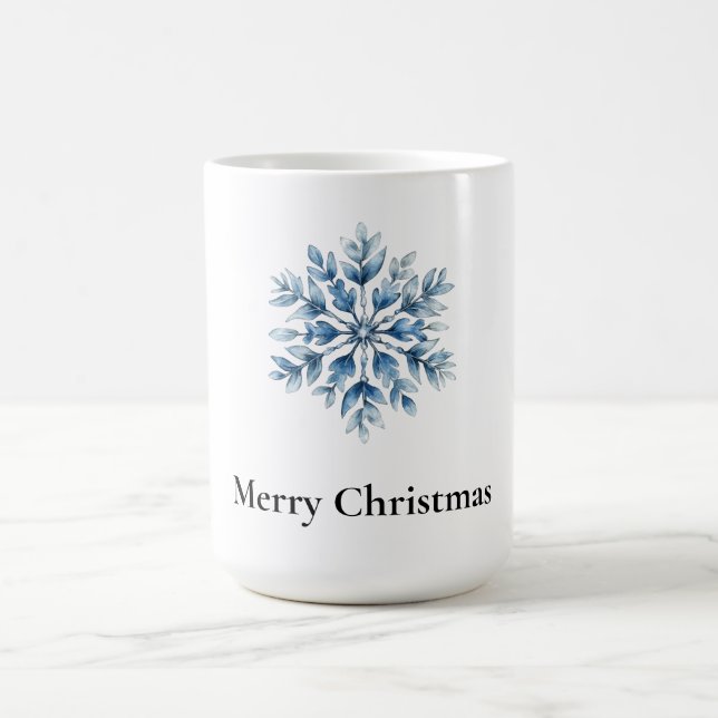 Mug Flèche de neige bleu blanc d'hiver (Centre)