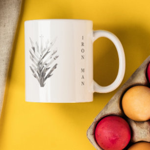 Mug Flèche parallèle en platine avec texte