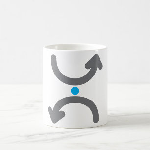 Mug Flèches courbes abstraites Échange Flux symbolique