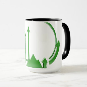 Mug Flèches vertes en mouvement.