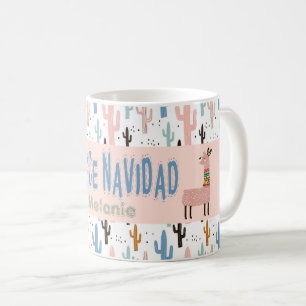 Mug Fleece Navidad Christmas Llamas