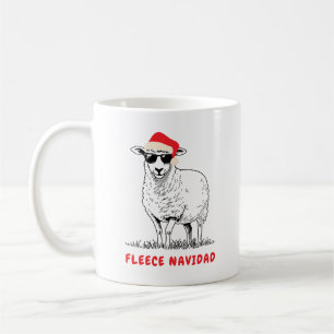 Mug Fleece Navidad Sheep dans les lunettes de soleil