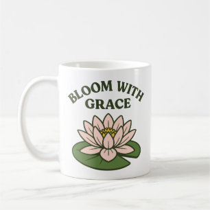 Mug Fleur avec grâce - Nénuphar rose minimaliste