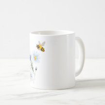 mug fleur bleu 