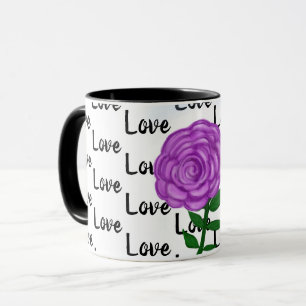 Mug Fleur d'amour violet