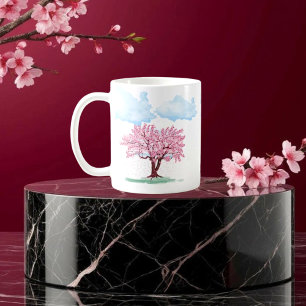 Mug Fleur d'Arbre Cerisier Japonais Sakura Art Floral