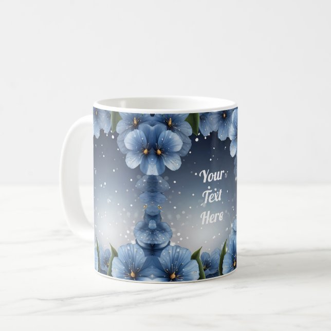 Mug Fleur de cerisier bleu (Devant gauche)