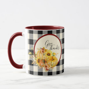 Mug Fleur de citrouille et vérification de Thanksgivin