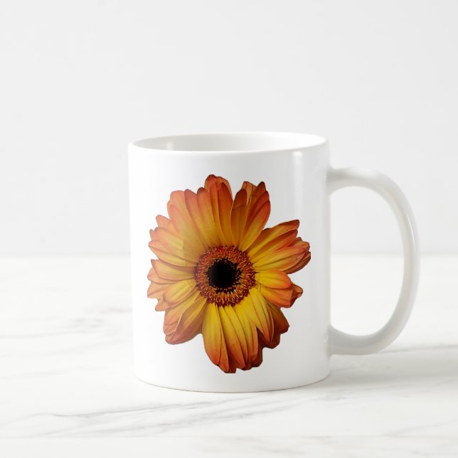 Mug Fleur de gerbera d'Orange Sunny (Droite)