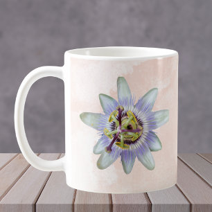 Mug Fleur de la Passion Violette Personnalisable