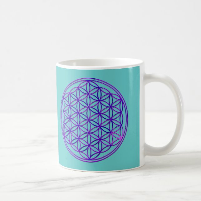 Mug Fleur de la vieRose bleu 2x (Droite)
