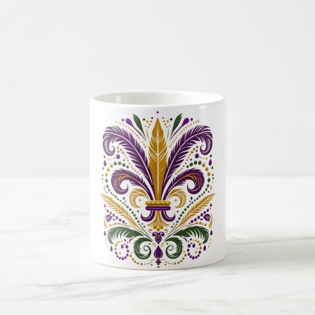 Mug Fleur de lis jaune et vert violet (Centre)