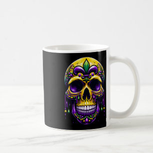 Mug Fleur De Lis Mardi Gras Crâne Carnaval de la Nouve