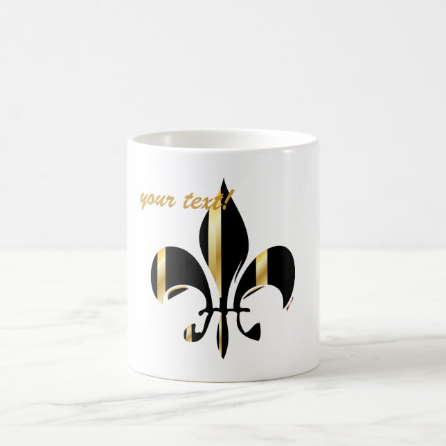 Mug Fleur de Lis noir et or (Centre)