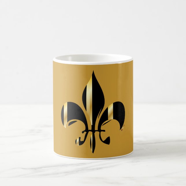 Mug Fleur de Lis noir et or (Centre)