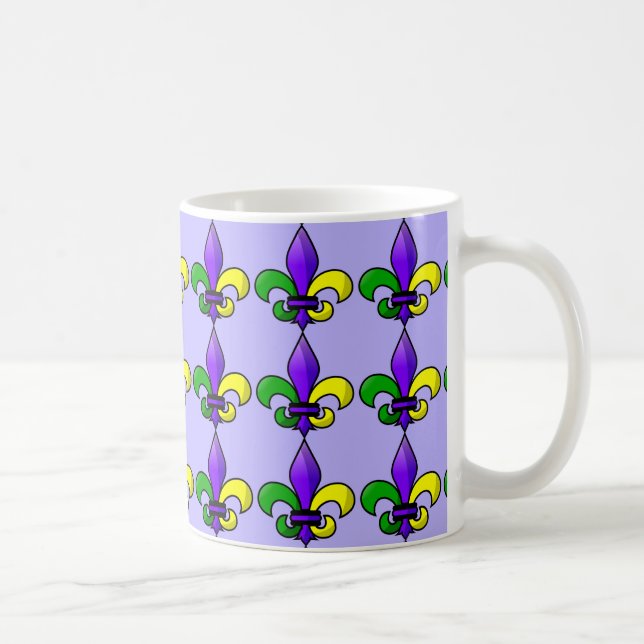 Mug Fleur de lis Or vert violet (Droite)
