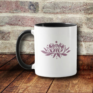Mug Fleur de lotus à flamme personnalisable
