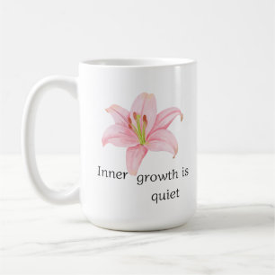 Mug Fleur de Lys Rose Croissance Intérieure Inspirante