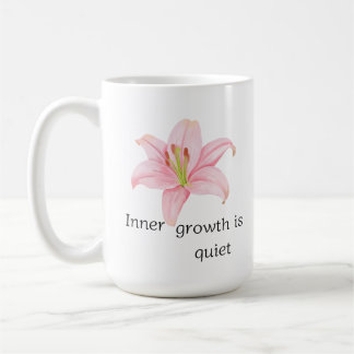 Mug Fleur de Lys Rose Croissance Intérieure Inspirante