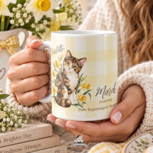 Mug Fleur de naissance de mars Jonquilles et Demoisell