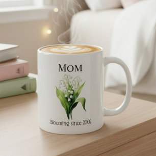 Mug Fleur de Naissance Lys de la Vallée pour Maman ave