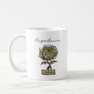 Mug Fleur de naissance NOVEMBRE Anniversaire Chrysanth