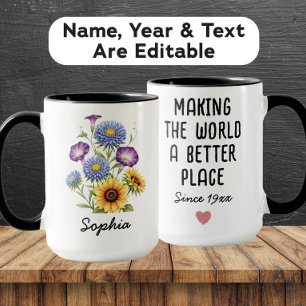 Mug Fleur de naissance personnalisée de septembre - No