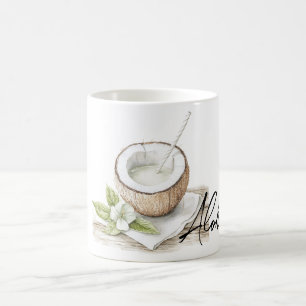 Mug Fleur de noix de coco tropicale Aloha